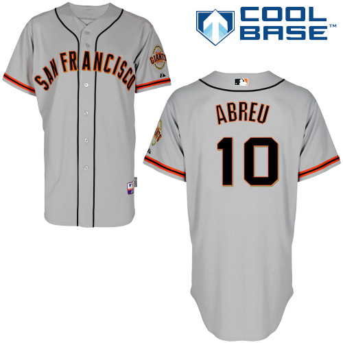 Tony Abreu #10 Youth Baseball Jersey-San Francisco Giants Authentic Road 1 Gray Cool Base MLB Jersey